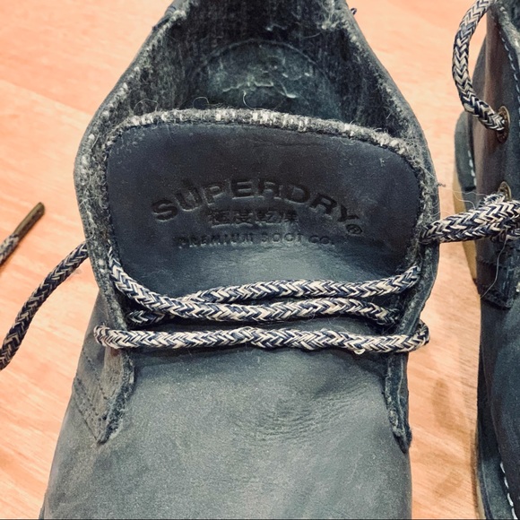 SUPERDRY Men’s Leather Rallie Boot - Size 10 - Picture 7 of 8